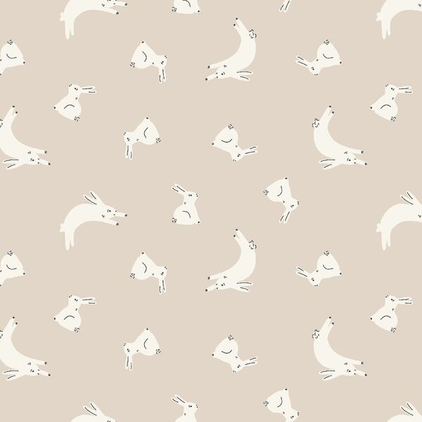 Playful Bunnies in Birch Tree