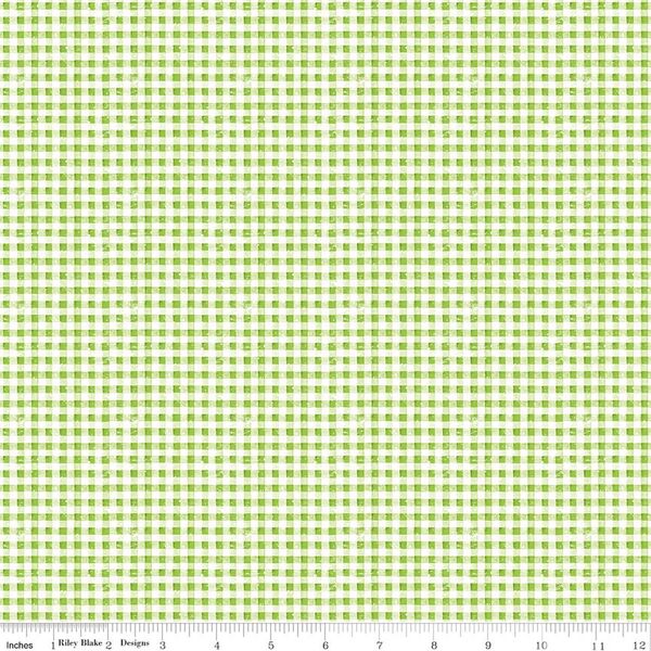 Faded Gingham in Green