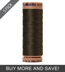 Olive (9136-1043) - Silk Finish Cotton 40wt - 164 Yards (5 Pack)