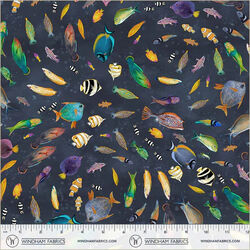 Shoal of Fish in Deep Blue