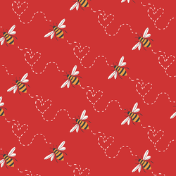 Honey Bee in Red Hot
