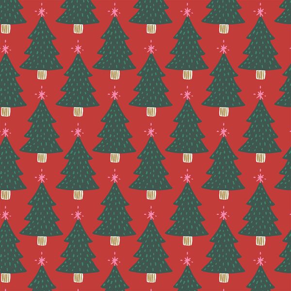Christmas Tree in Lava Red