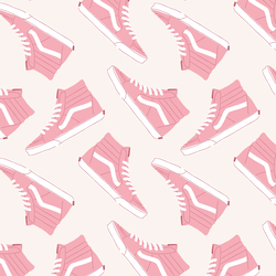 High Top Sneakers in Pink Eraser