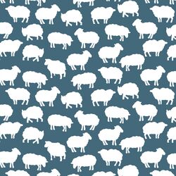 Sheep Silhouette in Lake