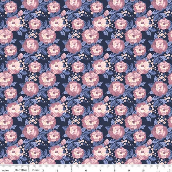 Floral in Navy