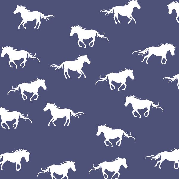 Horse Silhouette in Indigo