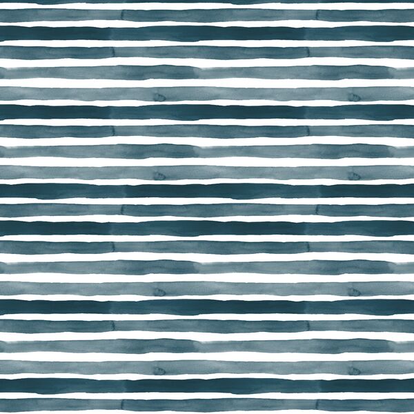 Watercolor Stripes in Dusty Blue