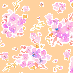 Fuchsia Blossom in Clementine