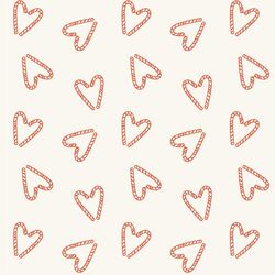Peppermint Hearts in Ivory