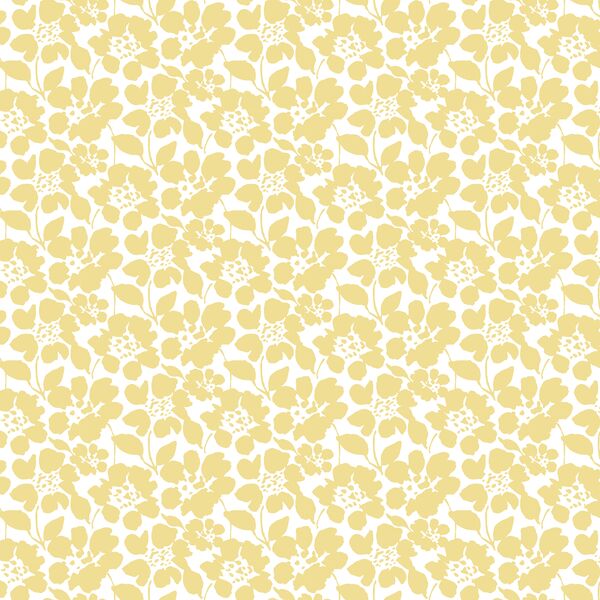Roundabout Floral in Yellow Hay