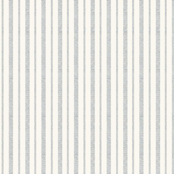 Stacked Stripe in Cottage Blue on Ivory