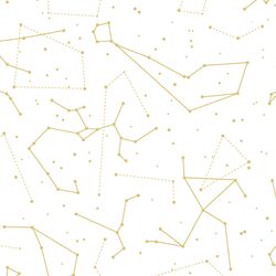 Star Charts in Honey on White