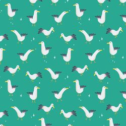 Gulls in Sea Green