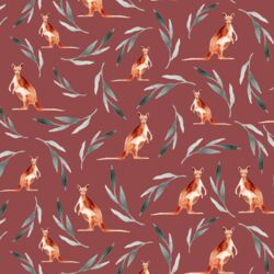 Kangaroos in Red Clay