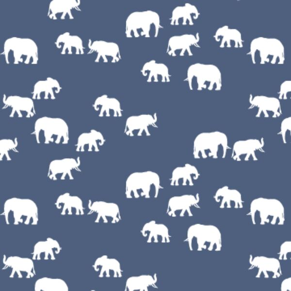 Elephant Silhouette in Midnight