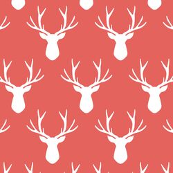 Stag Silhouette in Salmon
