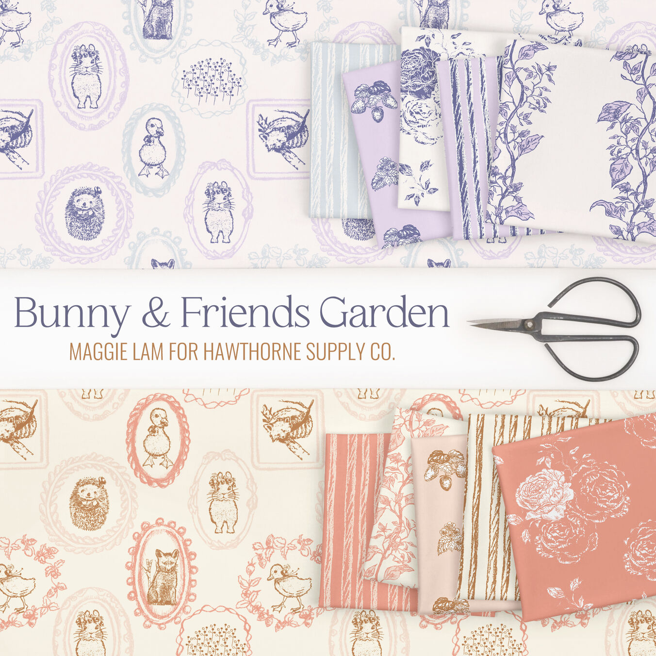 Bunny and Friends Garden Poster Image