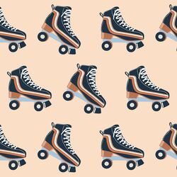 Roller Skates in Peach