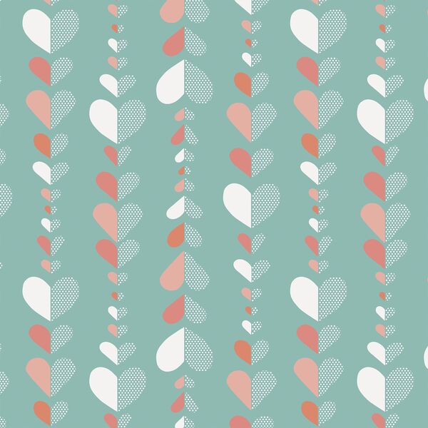 Stacked Hearts in Mint