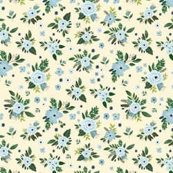 Large Blue Harbour Florals in Yellow
