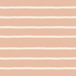 Stripe in Cream on Pink