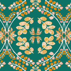 Royal Damask in Deep Emerald