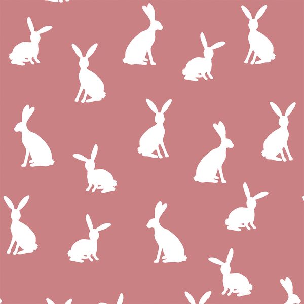 Cottontail Silhouette in Berry