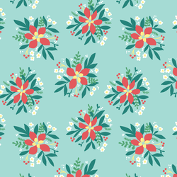 Merry Bouquet in Aqua