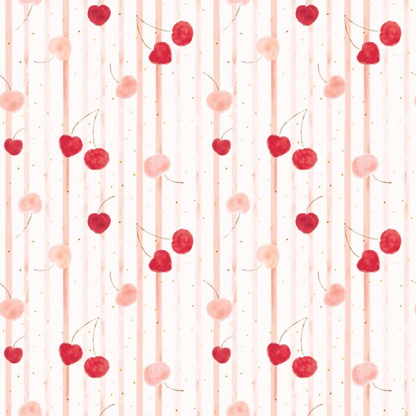 Watercolor Cherries in Cupid