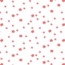Star Light in Poppy on White