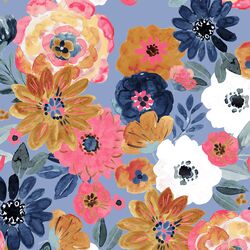 Charlotte Floral in Cornflower Blue