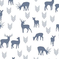 Deer Silhouette in Dove on White