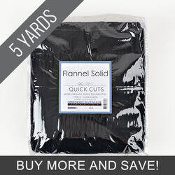 Flannel in Black - 5 Yard Quick Cut