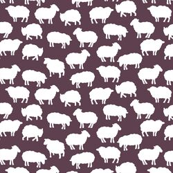 Sheep Silhouette in Raisin