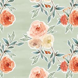 Ardent Floral in Light Sage Wash