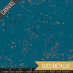 Speckled Canvas in Teal Metallic