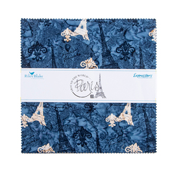 Expressions Batiks 10" Square Pack in Around the World - Paris