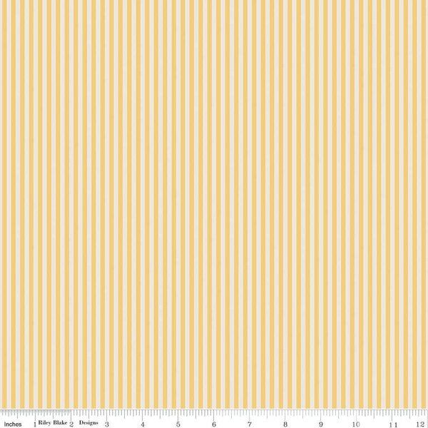 1/8" Stripe in Honey on Ivory
