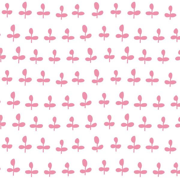Leaves in Rose on White