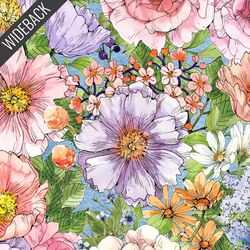 Packed Floral Wideback in Multi