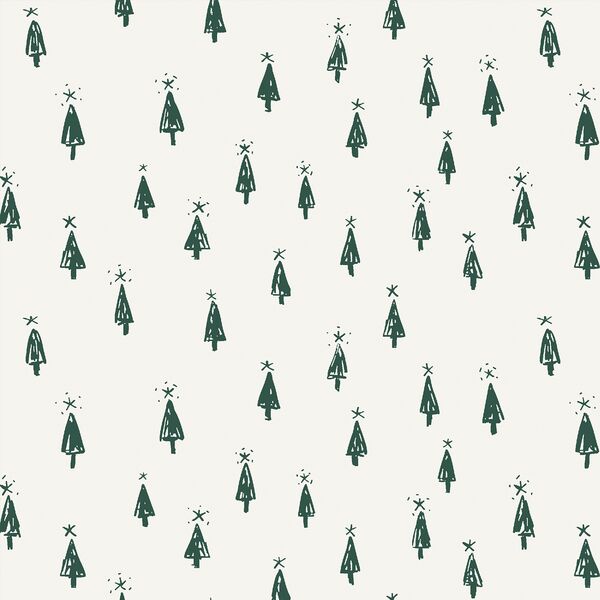 Christmas Trees in Pine Needle on Bone