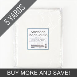 American Made Muslin in PFD Bleach White - 5 Yard Quick Cut