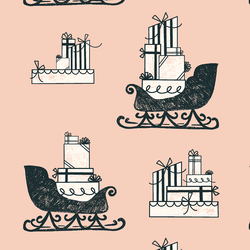 Dashing Through the Snow Sleighs in Frosted Pink