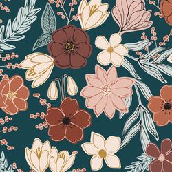 Wood Bouquet in Teal