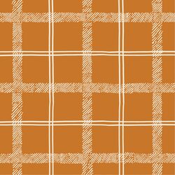 Large Textured Tartan in Burnt Orange