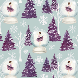 Ballet Snowglobe in Icy Blue