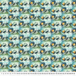 Border Stripe in Teal Multi