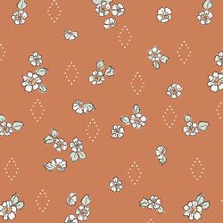 Ditsy Strawberry Flower in Caramel