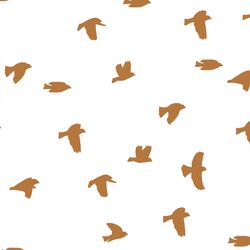 Flock Silhouette in Ginger on White