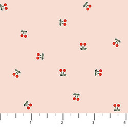 Ditsy Cherries in Rose